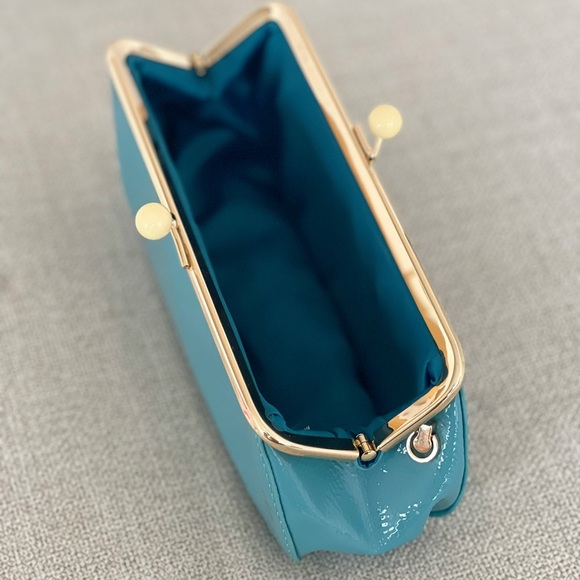 Miu Miu Blue Cosmetic Pouch with Chain - Picture 6 of 7